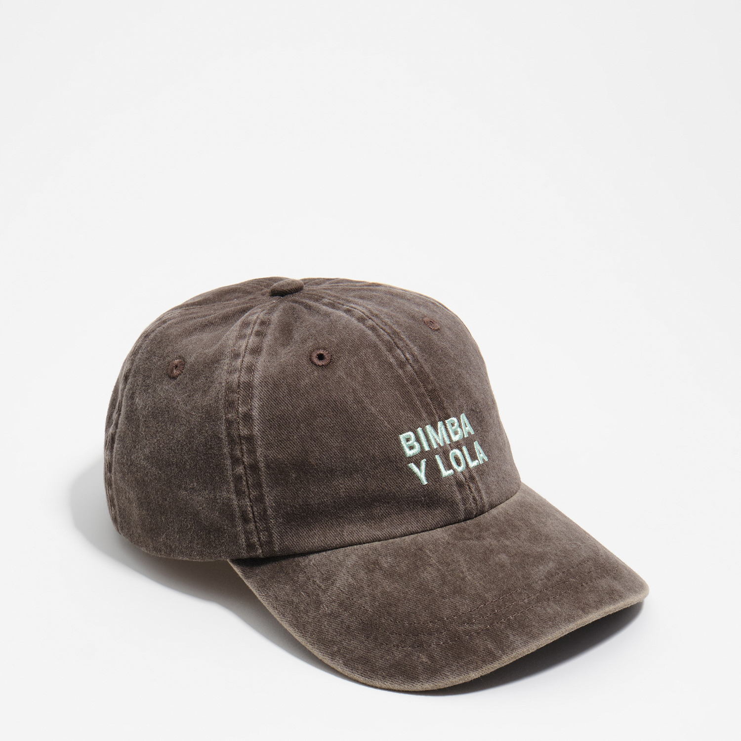 BIMBA Y LOLA Washed brown cotton cap