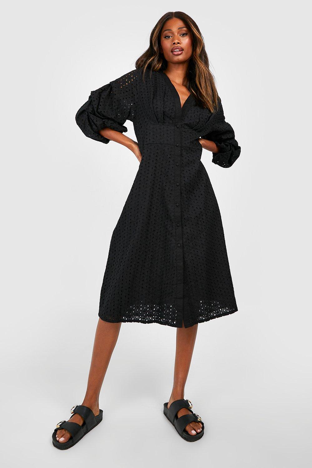 Boohoo broderie dress shop