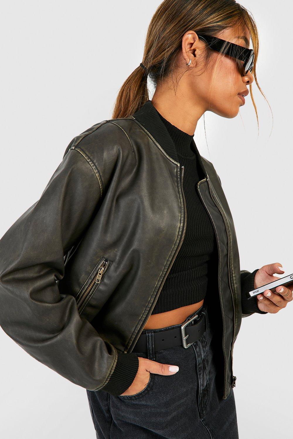 Cropped bomber jacket uk store