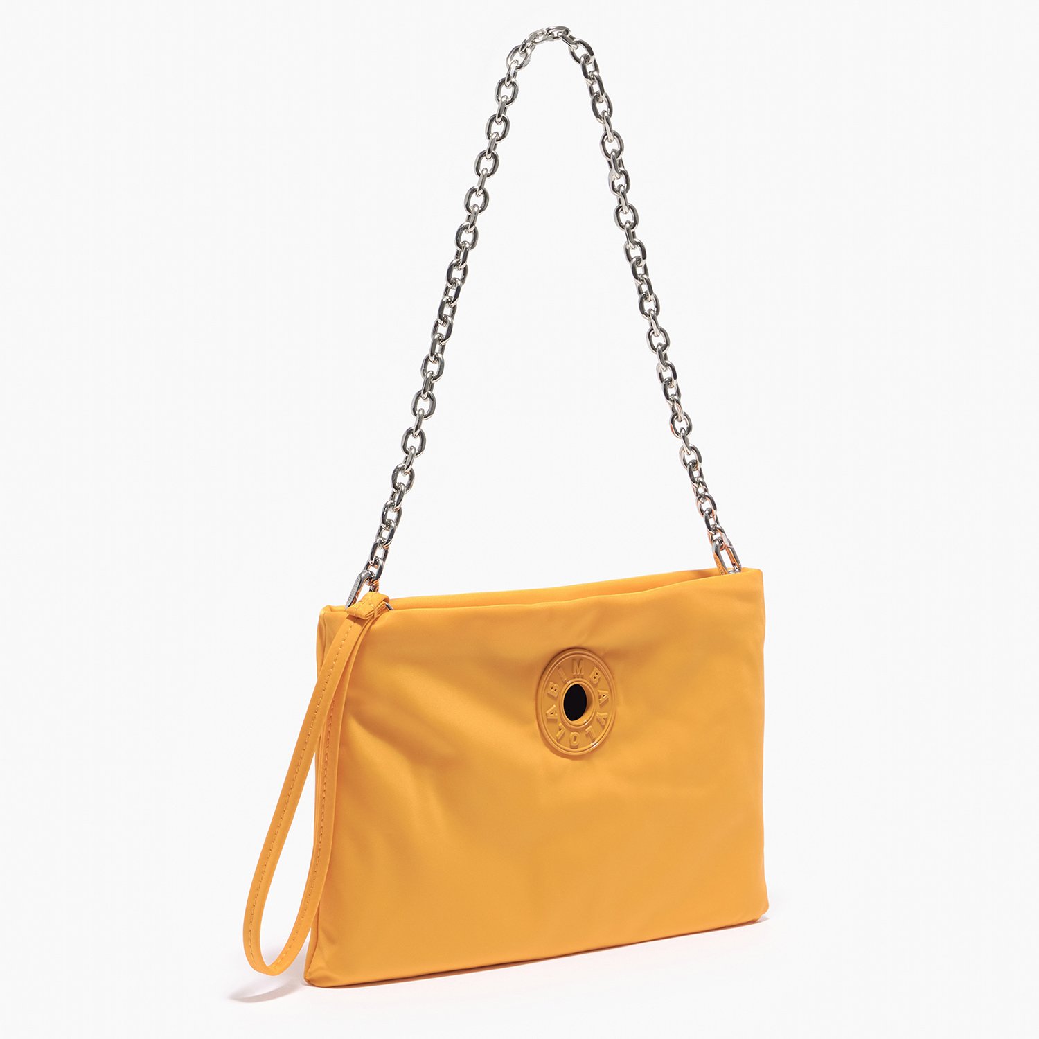 Photograph of BIMBA Y LOLA XS saffron nylon crossbody bag