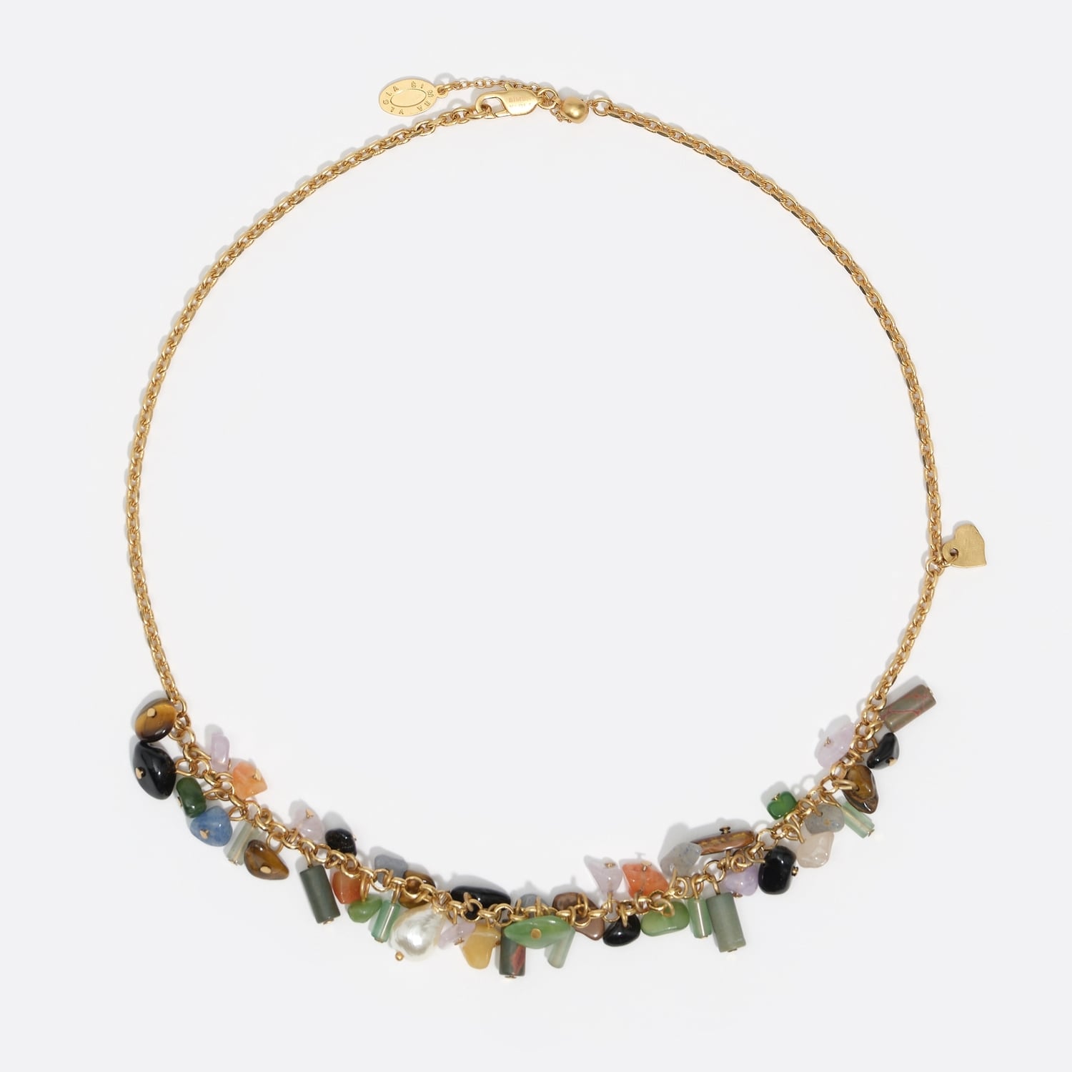BIMBA Y LOLA Multi-stone necklace with aged gold chain