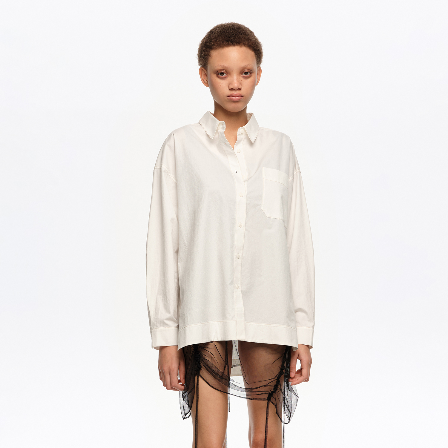 BIMBA Y LOLA Ivory cotton shirt