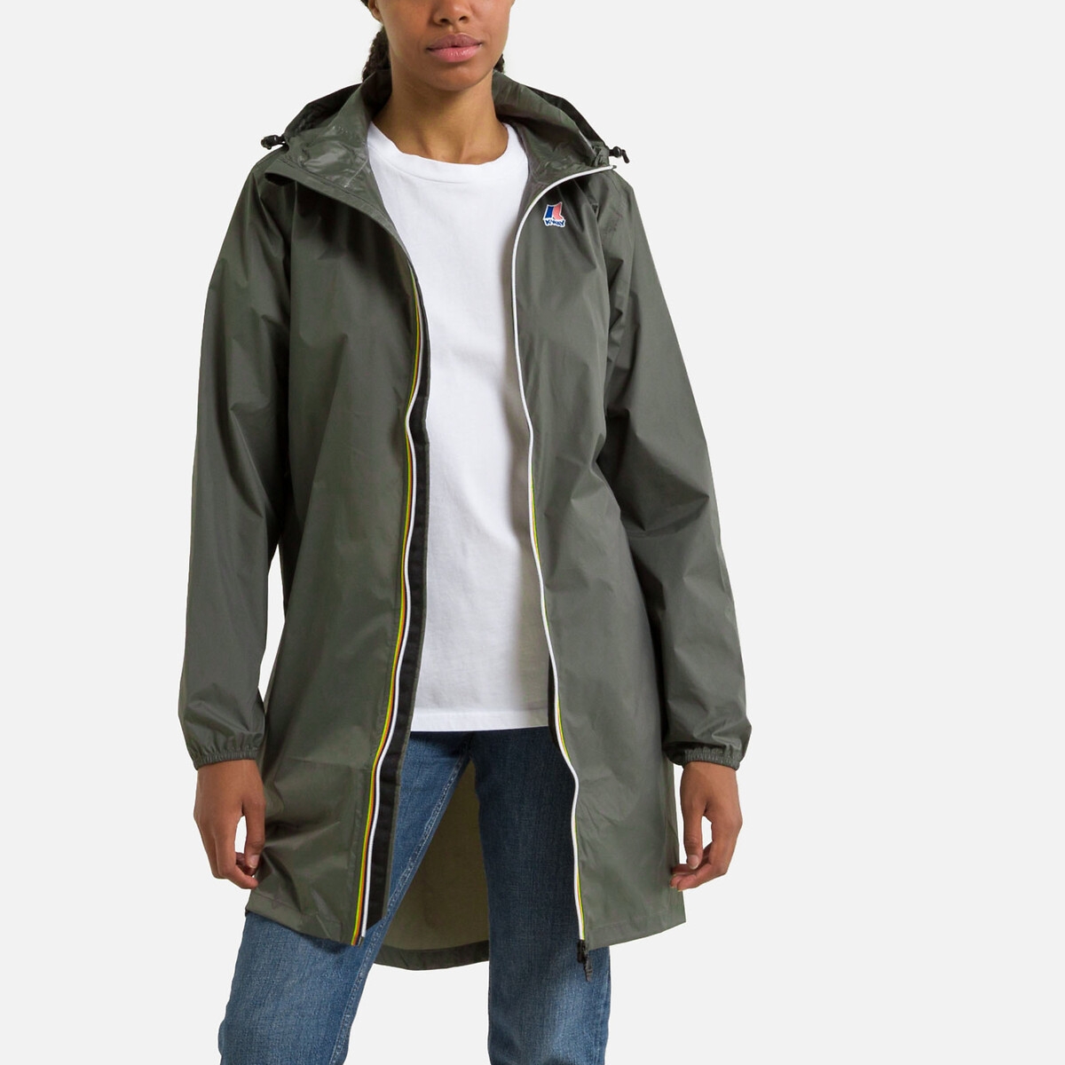 Photograph of K-way Le Vrai Eiffel 3.0 Unisex Hooded Windbreaker, Mid-Length