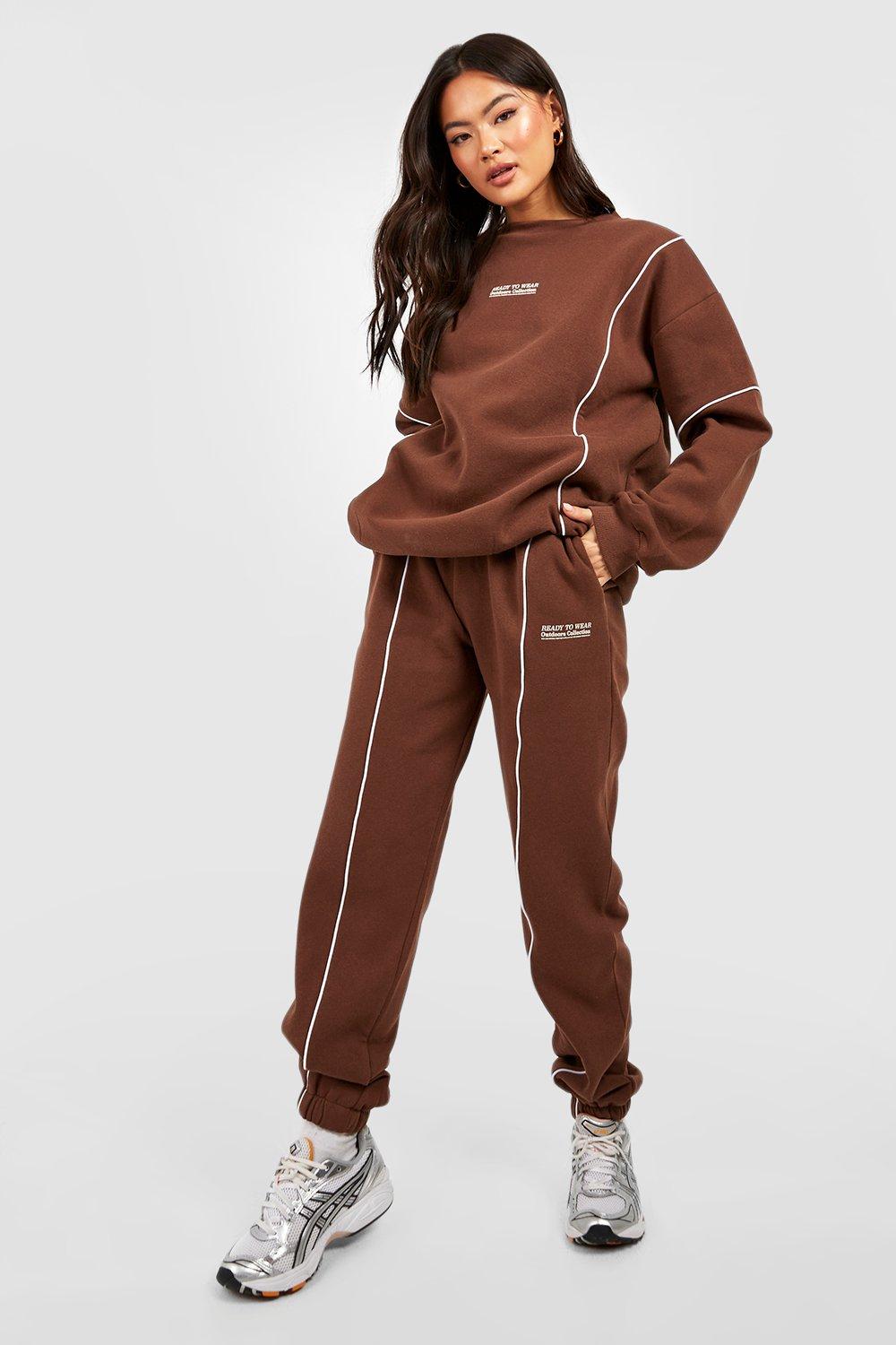 Photograph of Boohoo Womens Seam Detail Jumper Tracksuit