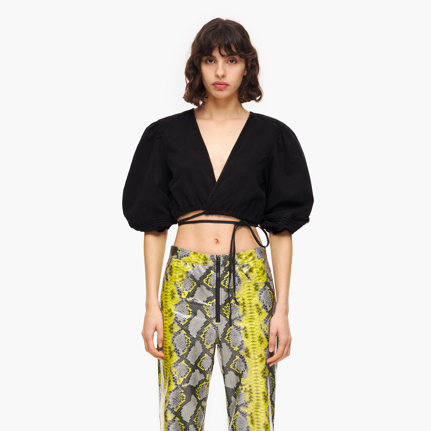 Photograph of Bimba Y Lola Black denim boxy top