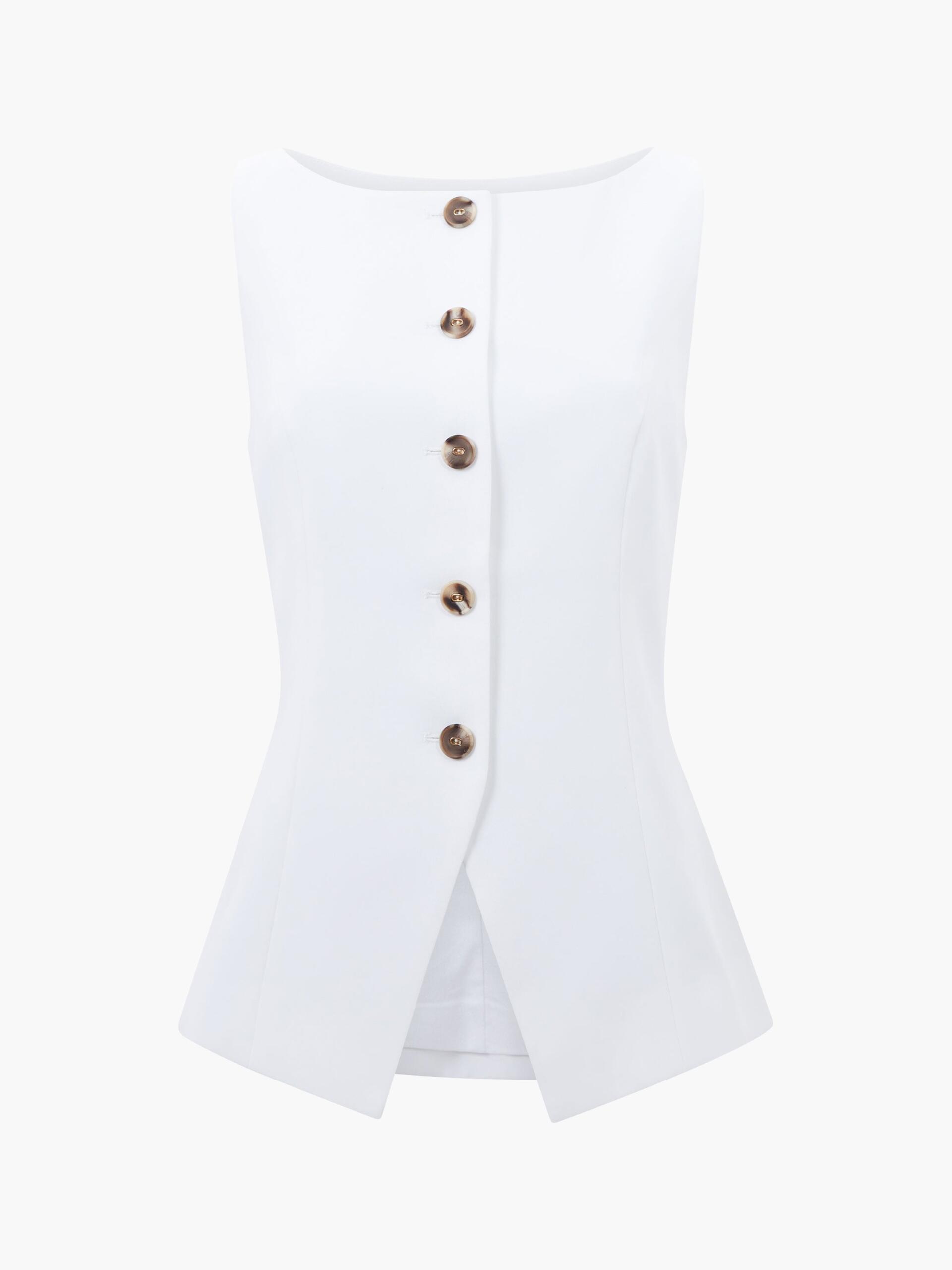 Photograph of French Connection Harrie Tailored Waistcoat Top Summer White