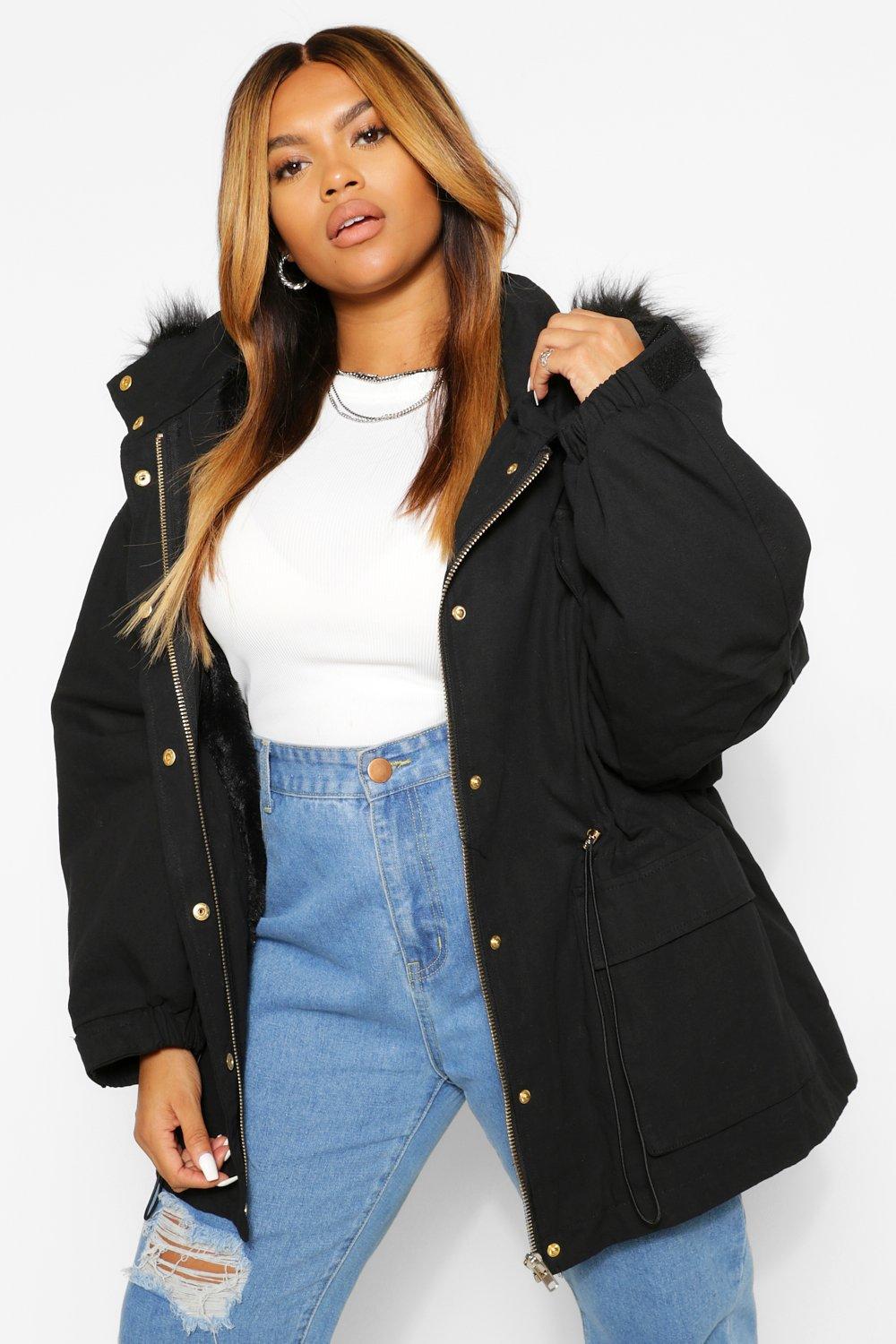 Womens fur lined parka coats uk hotsell